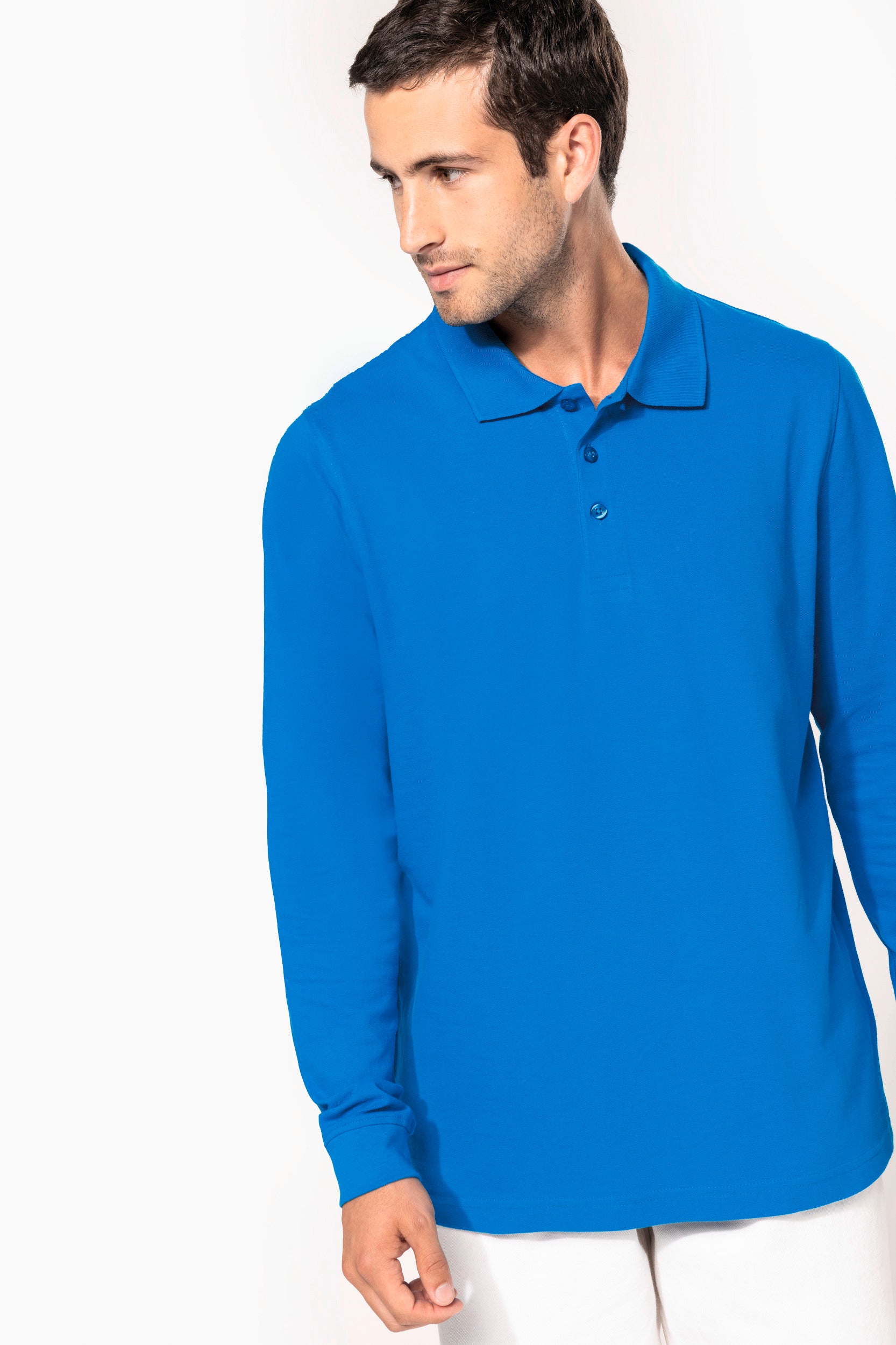 Basic polo heren lange mouwen