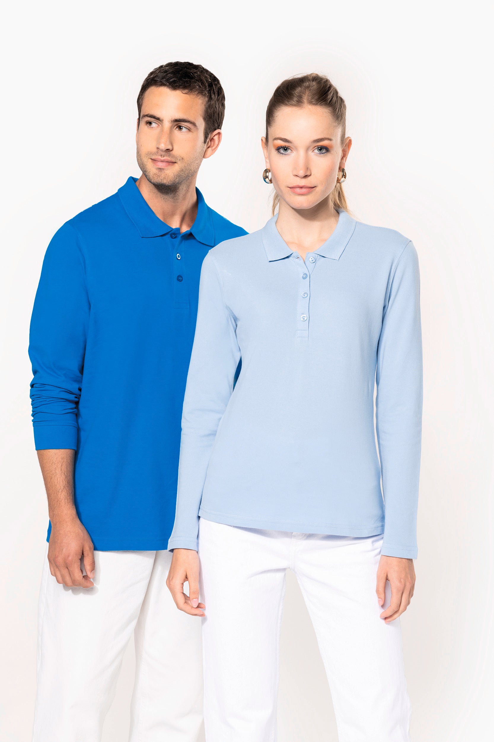 Basic polo heren lange mouwen