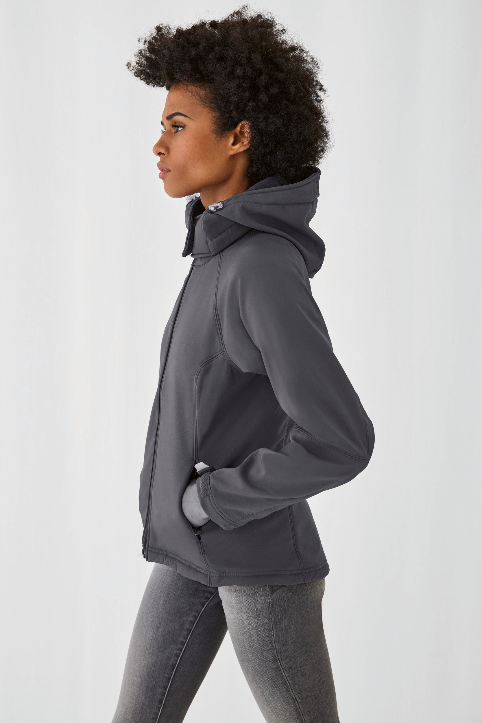 Hooded Softshell dames jas