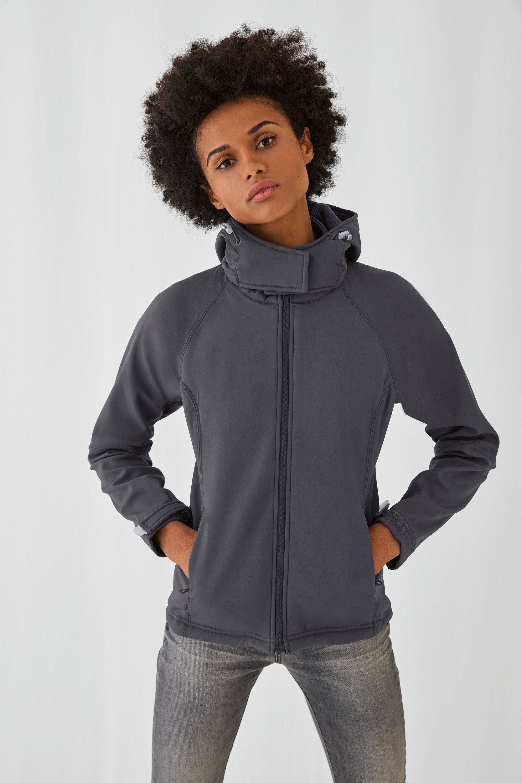 Hooded Softshell dames jas