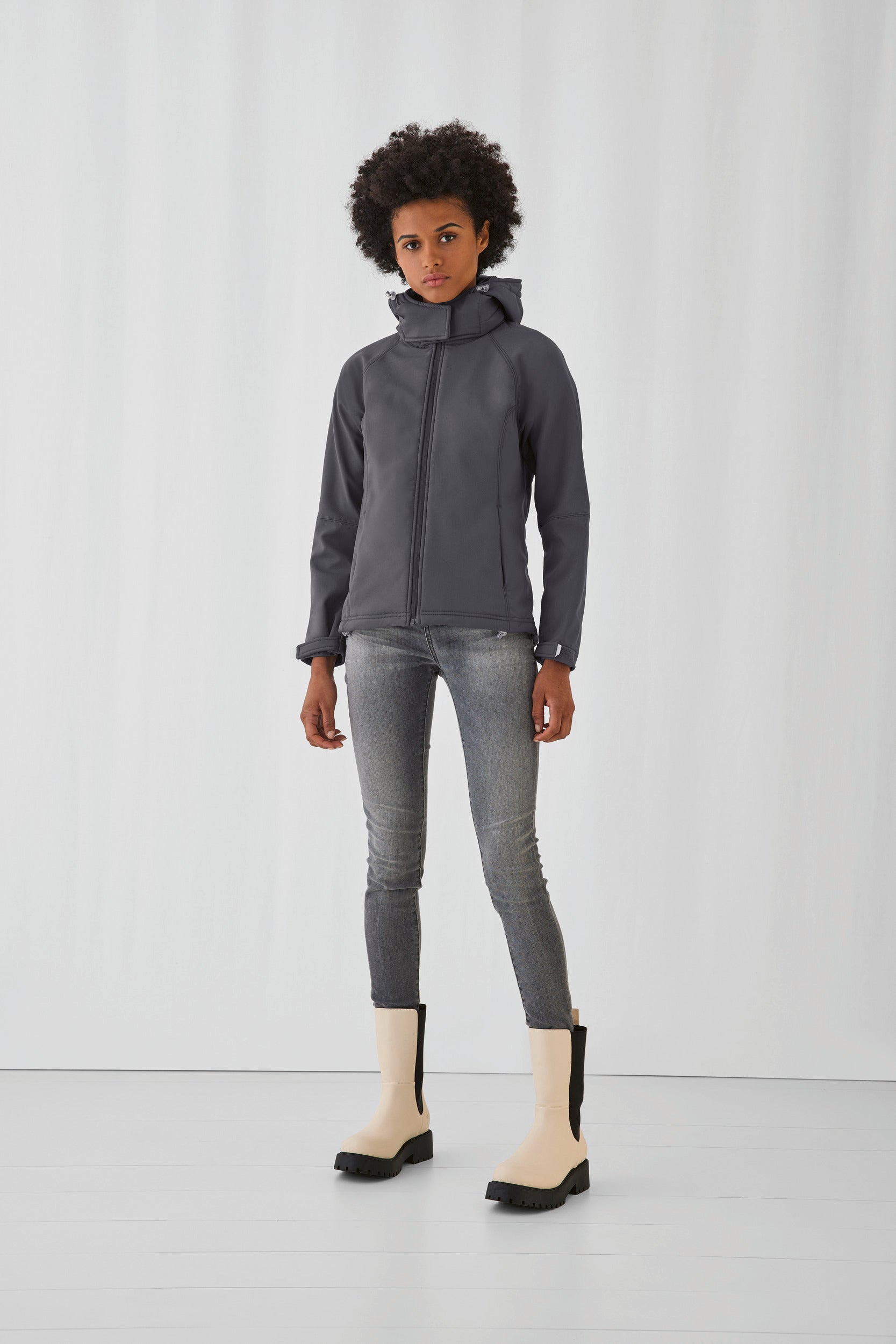 Hooded Softshell dames jas