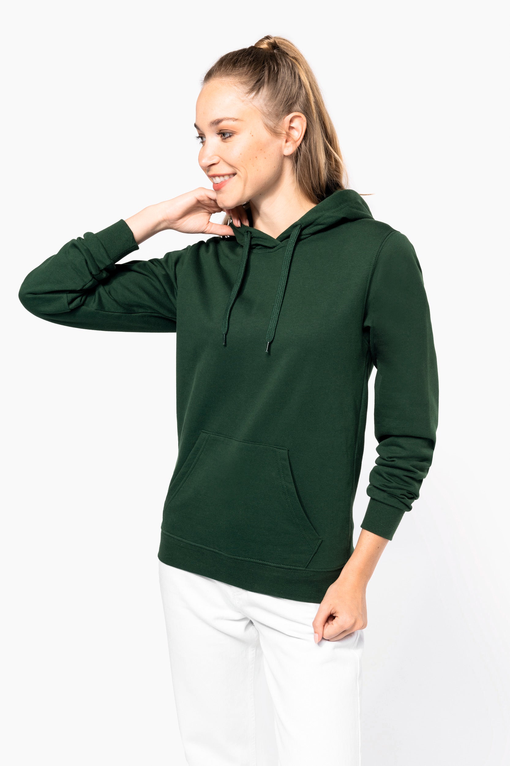Basic sweater met capuchon